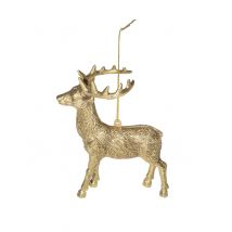 Hirschfigur Weihnachts-Hängedeko goldfarben 14 cm - Thema: Weihnachten und Winter - Gold