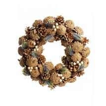 Weihnachtstürkranz Wald braun-weiss 35 cm - Thema: Weihnachten und Winter - Braun