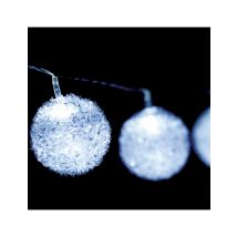 Schneekugel-Lichterkette weiß 135 cm - Thema: Weihnachten und Winter - Weiß