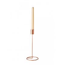 Design-Kerzenhalter Weihnachts-Tischdeko aus Metall rosegold 23 x 9,5 cm - Thema: Weihnachten und Winter - Rosa/Pink