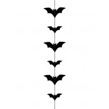 Fledermaus-Girlande Halloween-Partydeko schwarz 150 x 11 cm - Thema: Halloween - Schwarz