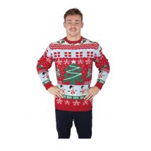 Weihnachtsbaum-Pullover für Erwachsene bunt - Thema: Weihnachten und Winter - Bunt - Größe S/M