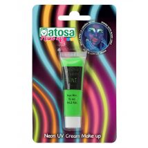 Grüne UV Schminkcreme neon - Thema: Fasching und Karneval - Leuchtend/Neon