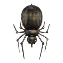 Riesiger Spinnen-Luftballon aus Aluminium mettalic-schwarz 60 x 101 cm - Thema: Halloween - Schwarz
