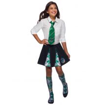 Slytherin-Rock der Schüleruniform Kinderkostüm Harry Potter schwarz-grau-grün - Thema: Fasching und Karneval - Bunt - Größe 104/116 (5-6 Jahre)