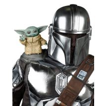 Baby Yoda-Schulterfigur grün-beigefarben - Thema: Fasching und Karneval - Bunt