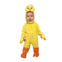 Tweety-Babykostüm Looney Tunes gelb-orange - Thema: Fasching und Karneval - Gelb/Blond - Größe 80/92 (1-2 Jahre)