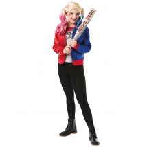 Harley Quinn-Lizenzkostüm für Teenager blau-rot-weiss - Thema: Fasching und Karneval - Bunt - Größe 152/164 (13-14 Jahre)