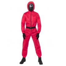 Spielwächter Kostüm Squid Game Erwachsene Rosa - Thema: Fasching und Karneval - Rosa/Pink - Größe L