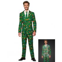 Suitmaster Weihnachtskostüm leuchtende Kugeln Herren grün - Thema: Weihnachten und Winter - Grün - Größe S (46)