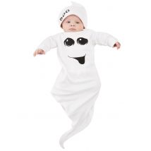 Babykostüm Gespenst Kinderkostüm Overall Halloween weiß-schwarz