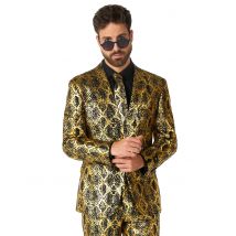 Opposuits Herrenanzug Schlange Schwarz-Gold - Thema: Fasching und Karneval - Gold - Größe M (50)