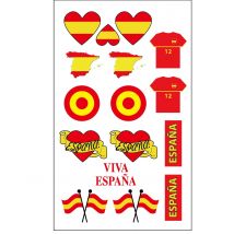 Temporäre Tattoos für Spanien-Fans - Thema: Festivals - Gelb/Blond