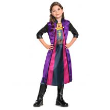 Anna Frozen 2 Basic Kostüm für Mädchen lila - Thema: Fasching und Karneval - Rosa/Pink - Größe 104/116 (4-6 Jahre)