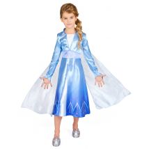 Elsa die Schneekönigin 2 Mädchenkostüm - Thema: Fasching und Karneval - Blau - Größe 98/104 (3-4 Jahre)