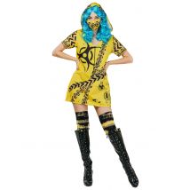 Radioaktiv Apocalypse Seuchen-Kostüm für Damen gelb - Thema: Halloween - Gelb/Blond - Größe L
