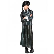 Wednesday Addams Schuluniform Kostüm für Mädchen grau - Thema: Fasching und Karneval - Silber/Grau - Größe 146/158 (11 -13 Jahre)