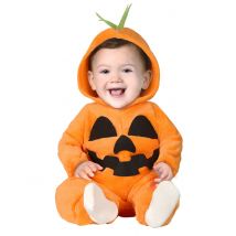 Kürbis-Kostüm Overall für Babys orange - Thema: Fasching und Karneval - Orange - Größe 86/92 (18-24 Monate)