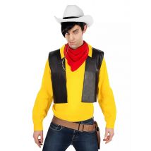 Lucky Luke-Kostüm für Erwachsene 3-teilig gelb-braun - Thema: Fasching und Karneval - Gelb/Blond - Größe L