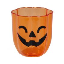Trinkbecher Kürbis Tischdeko Einwegbecher 10 cm orange - Thema: Halloween - Orange