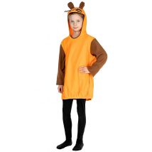 Sendung mit der Maus Kostüm für Kinder Die Maus braun - Thema: Fasching und Karneval - Orange - Größe 110/116 (5-6 Jahre)