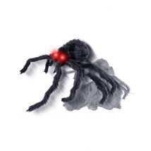 Animierte Springspinne 50 cm - Thema: Halloween - Schwarz