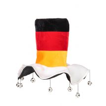 Deutschland Fanhut mit Fußball Glöckchen - Thema: Junggesellenabschied - Bunt