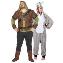 Film Oger und Esel in Übergröße - Thema: Fasching und Karneval - Silber/Grau
