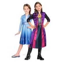 Frozen Elsa und Anna Paarkostüm Kinder - Thema: Fasching und Karneval - Blau