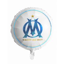 Olympique de Marseille Folienballon 45 cm - Thema: Fasching und Karneval - Weiß