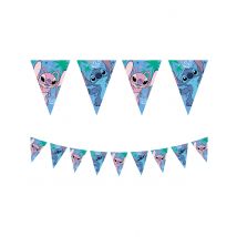 Stitch, Wimpelgirlande aus Papier, 230 cm - Thema: Fasching und Karneval - Blau
