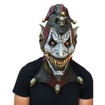 Harlekin Maske, Erwachsene - Thema: Halloween - Weiß