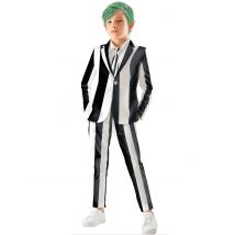 Geiserkostüm Kinder schwarz weiss - Thema: Fasching und Karneval - Schwarz-Weiß - Größe 110/116 (5-6 Jahre)