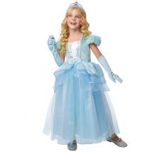 Deluxe Prinzessinnenkostüm für Kinder himmelblau - Thema: Fasching und Karneval - Blau - Größe 92/104 (3-4 Jahre)