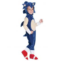 Sonic Luxus Kostüm für Kinder - Thema: Fasching und Karneval - Blau - Größe 92/104 (3-4 Jahre)