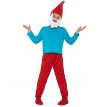 Papaschlumpf Kostüm für Kinder - Thema: Fasching und Karneval - Blau - Größe 122/134 (7-9 Jahre)