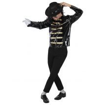 Michael Jackson Jacke schwarz - Thema: Mottoparty - Schwarz - Größe S / M