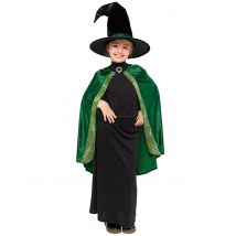 McGonagall Kostüm für Kinder Harry Potter Grün-Schwarz - Thema: Fasching und Karneval - Grün - Größe 128 (6-8 Jahre)