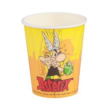 8 Becher aus Karton Asterix 250 ml - Thema: Kindergeburtstag - Gelb/Blond