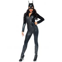 Sexy Superhelden Kostüm für Damen Katze schwarz - Thema: Fasching und Karneval - Schwarz - Größe L