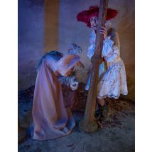 Verfluchte Dame animierte Dekofigur 130 x 70 cm - Thema: Halloween - Weiß