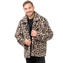 Trendiger Leopardenmantel Kunstpelz Erwachsene - Thema: Festivals - Braun - Größe XL (190 cm)