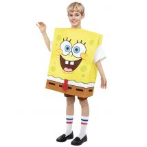 SpongeBob Schwammkopf Kostüm für Kinder - Thema: Fasching und Karneval - Gelb/Blond - Größe 98/104 (3-4 Jahre)