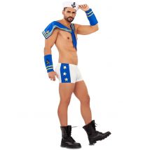 Sexy Matrosenkostüm für Herren - Thema: CSD - Blau - Größe XL