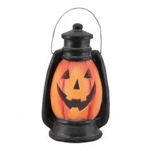 Leuchtende Kürbislaterne - 38 cm - Thema: Halloween - Orange