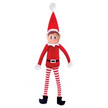 Deko Weihnachts Kostüm für Elf Puppe Mädchen - Thema: Weihnachten und Winter - Rot/Rotbraun