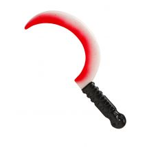 unheimliche 36 cm blutige Sichel Accessoire - Thema: Fasching und Karneval - Rot/Rotbraun