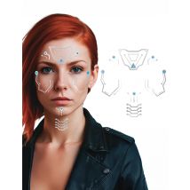 Tattoo Roboter Gesicht 20 x 20 cm Bogen