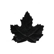 Halloween Deko Blätter schwarz 24 Stück 9-10cm - Thema: Halloween - Schwarz