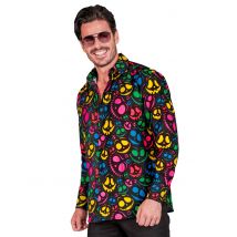 Halloween Neon Geisterhemd für Herren - Thema: Halloween - Bunt - Größe XXL